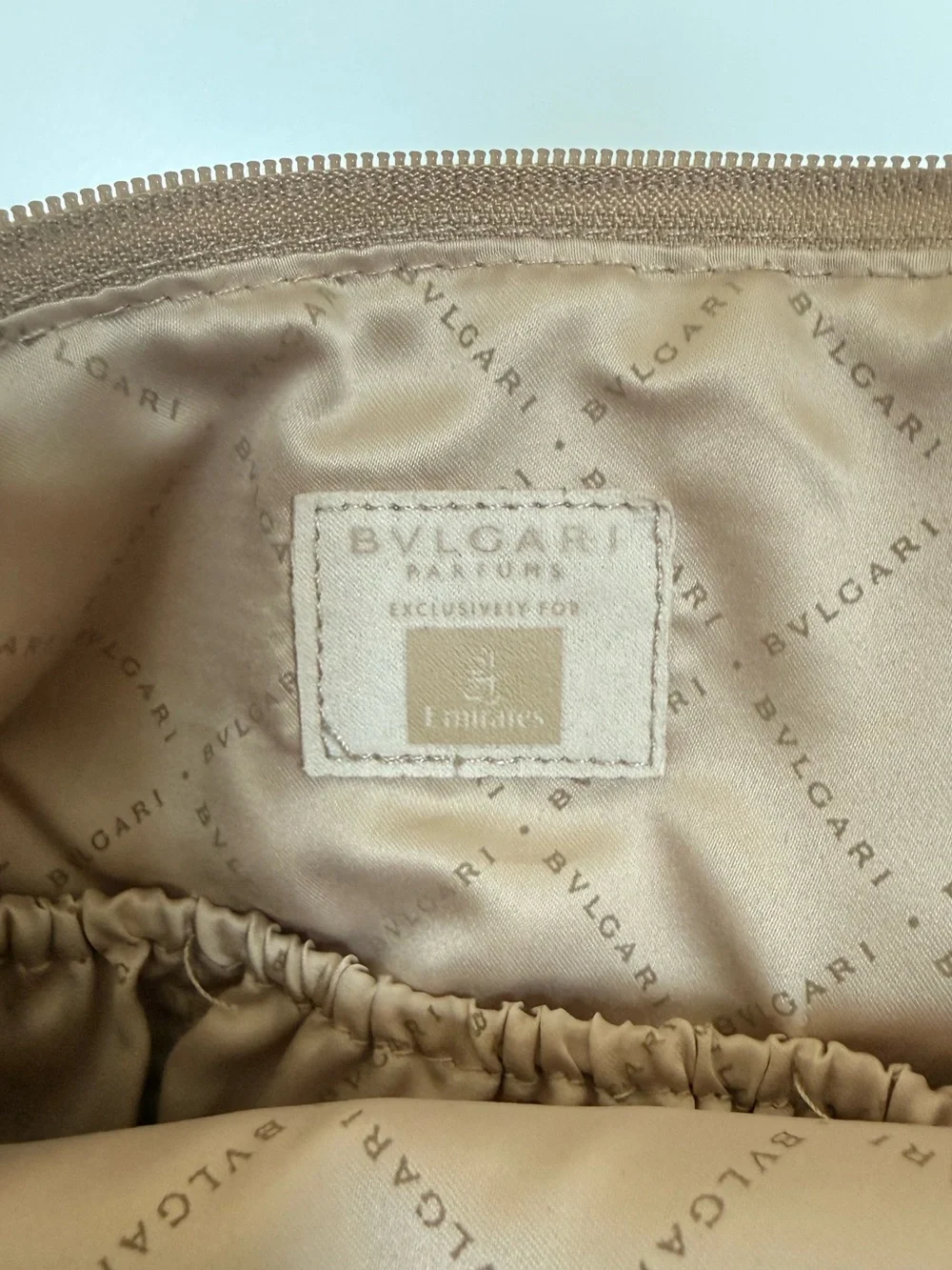 BVLGARI Suede Cosmetic Clutch Bag